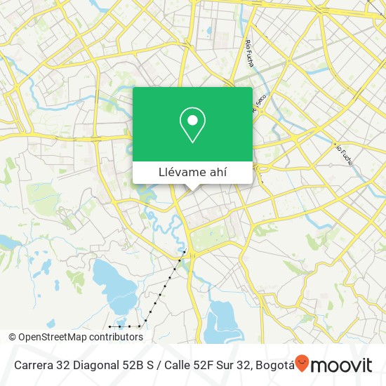 Mapa de Carrera 32 Diagonal 52B S / Calle 52F Sur 32