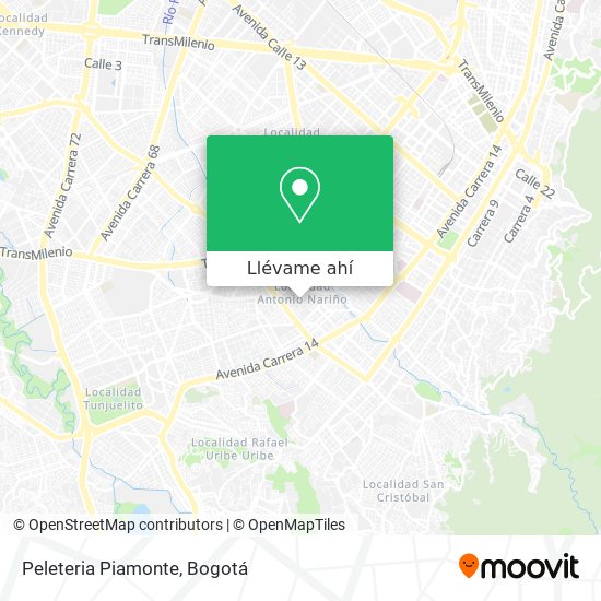 Mapa de Peleteria Piamonte