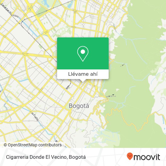 Mapa de Cigarreria Donde El Vecino