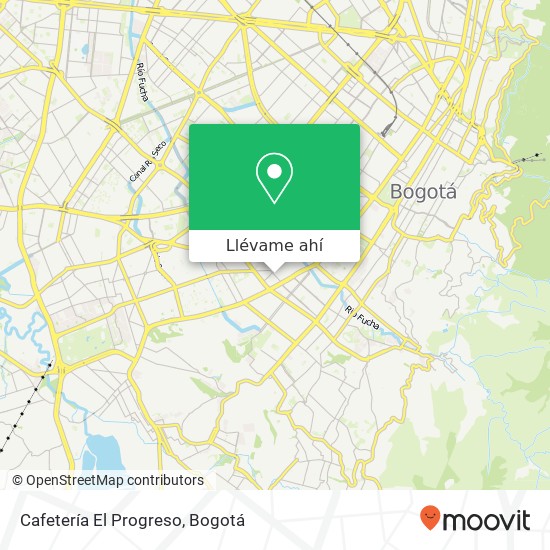 Mapa de Cafetería El Progreso