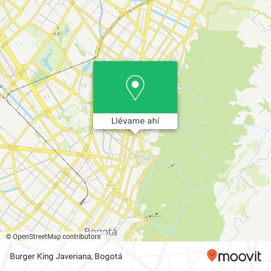 Mapa de Burger King Javeriana