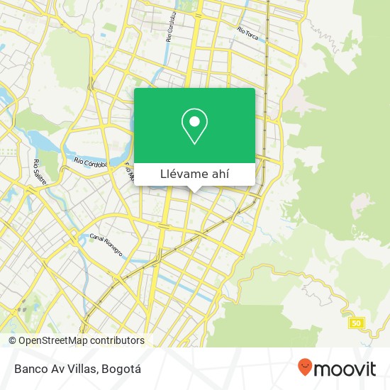 Mapa de Banco Av Villas