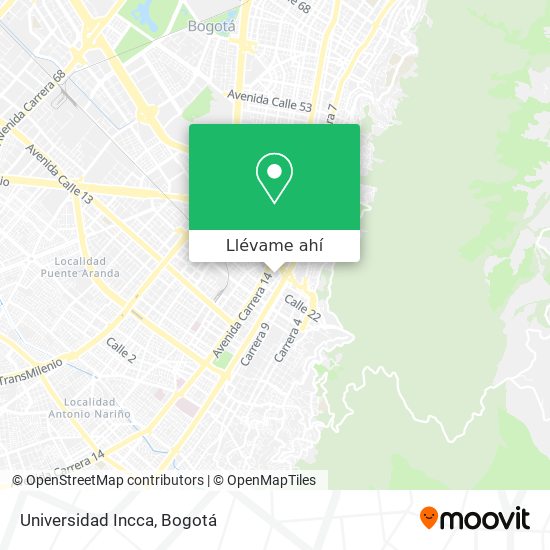 Mapa de Universidad Incca