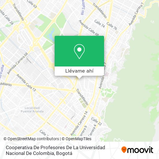 Mapa de Cooperativa De Profesores De La Universidad Nacional De Colombia