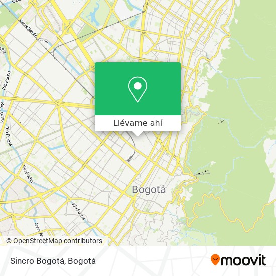 Mapa de Sincro Bogotá