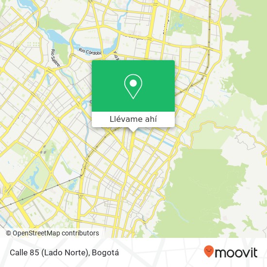 Mapa de Calle 85 (Lado Norte)