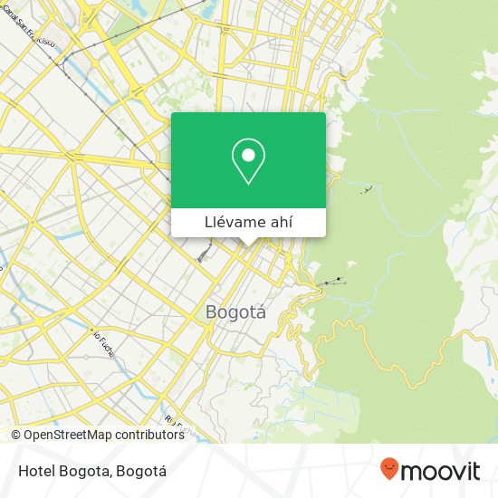 Mapa de Hotel Bogota