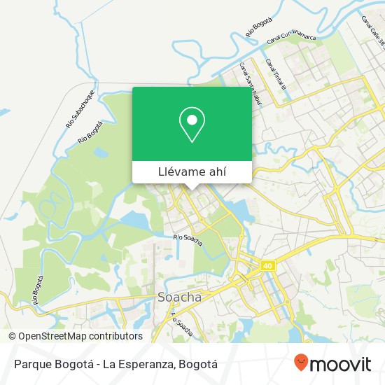 Mapa de Parque Bogotá - La Esperanza