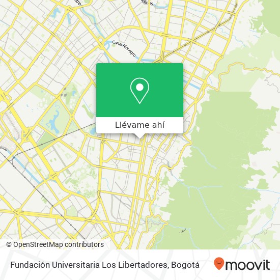 Mapa de Fundación Universitaria Los Libertadores