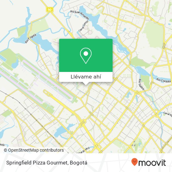 Mapa de Springfield Pizza Gourmet