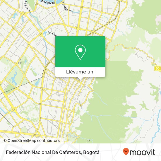 Mapa de Federación Nacional De Cafeteros