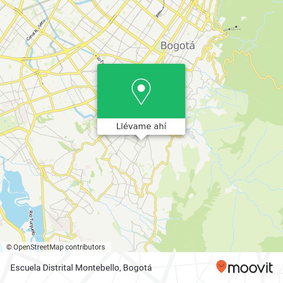Mapa de Escuela Distrital Montebello