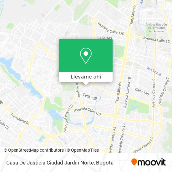 Mapa de Casa De Justicia Ciudad Jardín Norte