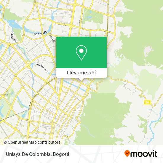Mapa de Unisys De Colombia
