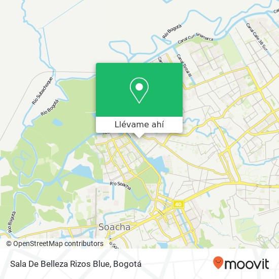 Mapa de Sala De Belleza Rizos Blue