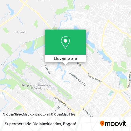 Mapa de Supermercado Ola Maxitiendas