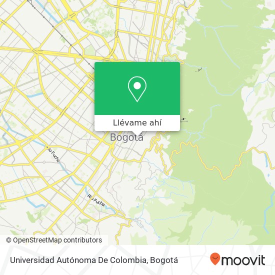 Mapa de Universidad Autónoma De Colombia