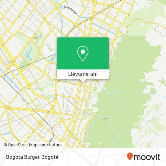 Mapa de Bogota Burger