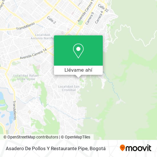 Mapa de Asadero De Pollos Y Restaurante Pipe