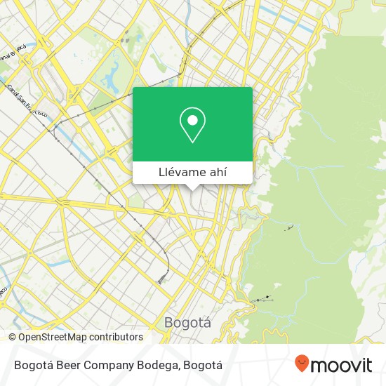 Mapa de Bogotá Beer Company Bodega