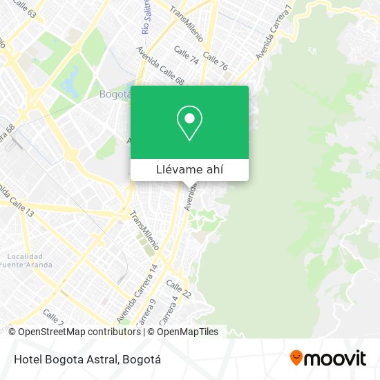 Mapa de Hotel Bogota Astral
