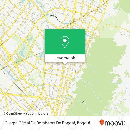 Mapa de Cuerpo Oficial De Bomberos De Bogotá