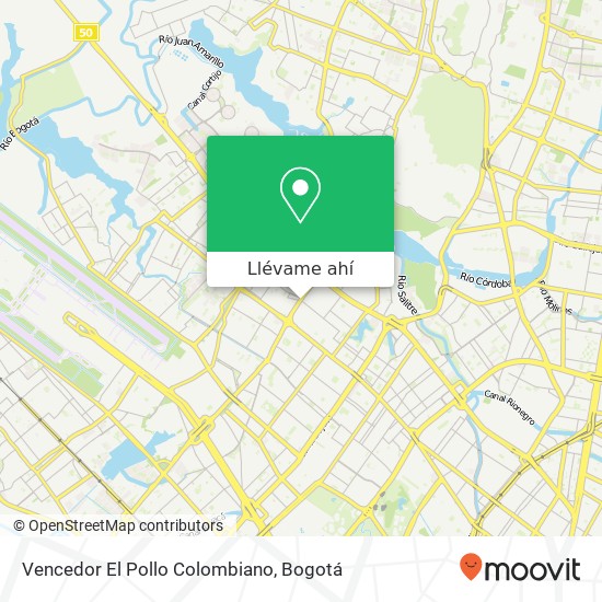 Mapa de Vencedor El Pollo Colombiano