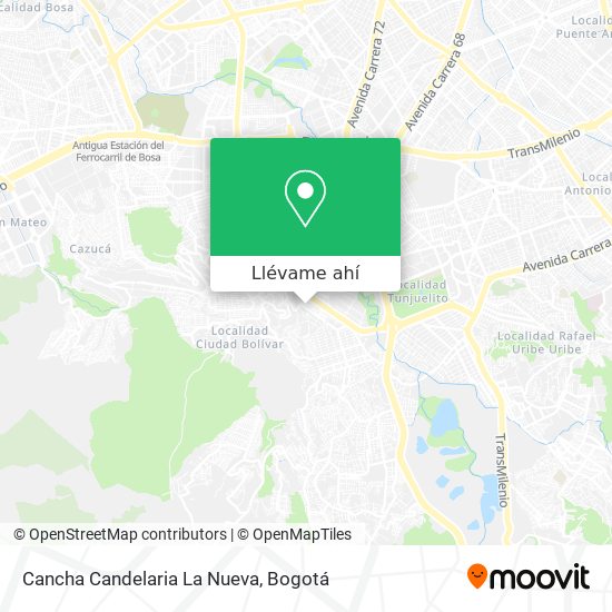 Mapa de Cancha Candelaria La Nueva