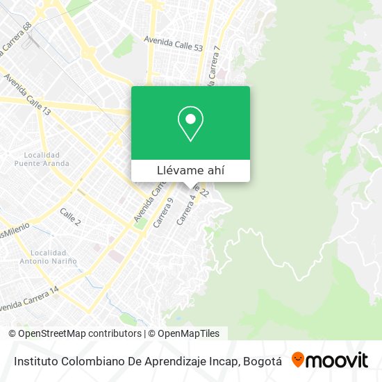 Mapa de Instituto Colombiano De Aprendizaje Incap
