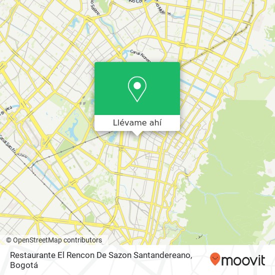 Mapa de Restaurante El Rencon De Sazon Santandereano