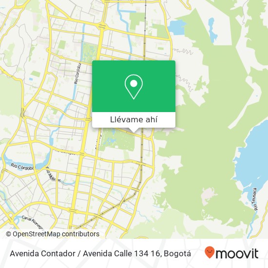 Mapa de Avenida Contador / Avenida Calle 134 16