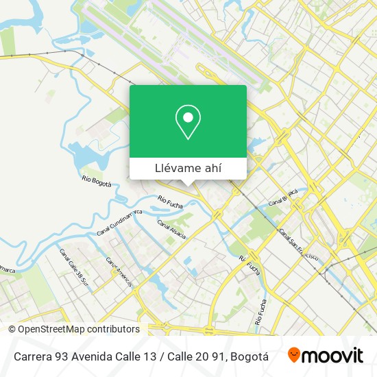 Mapa de Carrera 93 Avenida Calle 13 / Calle 20 91