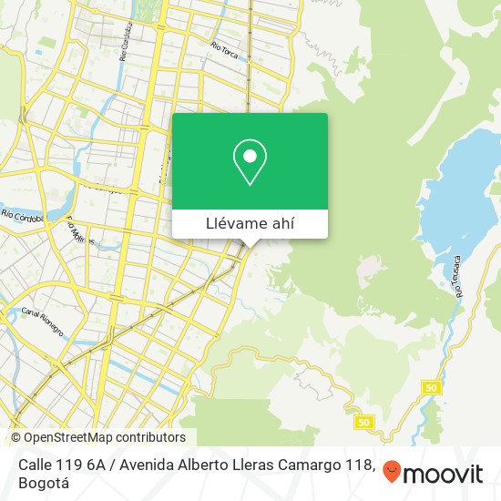 Mapa de Calle 119 6A / Avenida Alberto Lleras Camargo 118