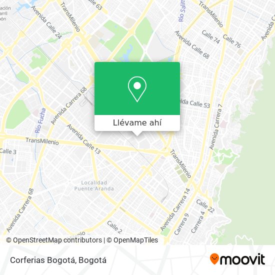 Mapa de Corferias Bogotá