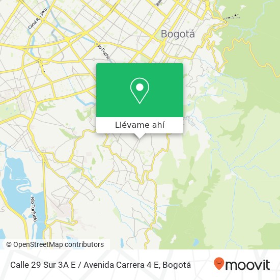 Mapa de Calle 29 Sur 3A E / Avenida Carrera 4 E