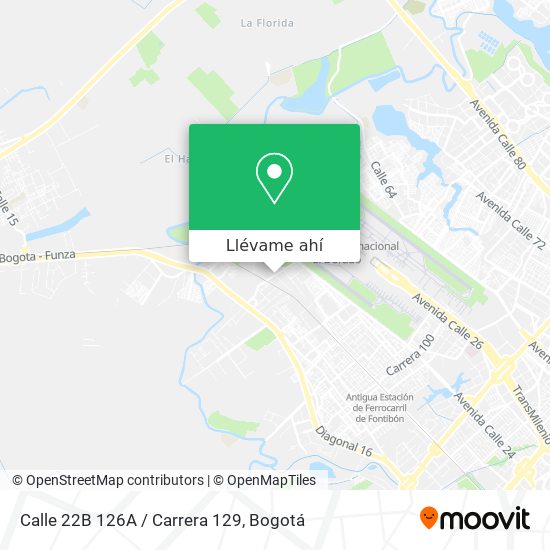 Mapa de Calle 22B 126A / Carrera 129
