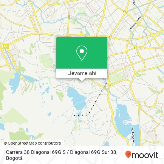 Mapa de Carrera 38 Diagonal 69G S / Diagonal 69G Sur 38