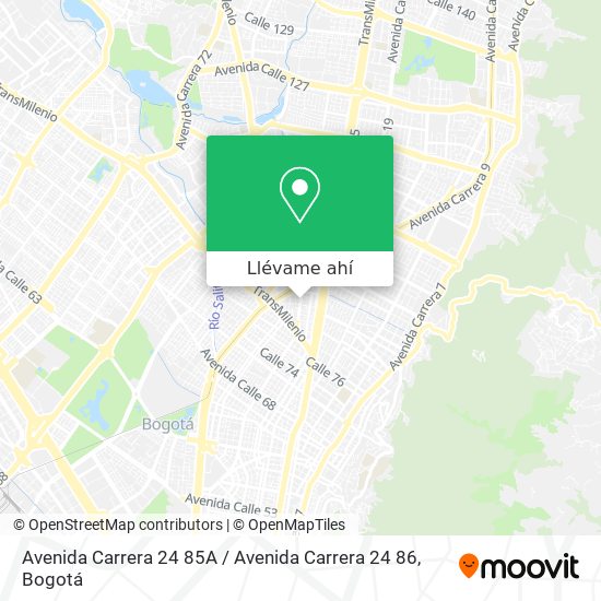 Mapa de Avenida Carrera 24 85A / Avenida Carrera 24 86