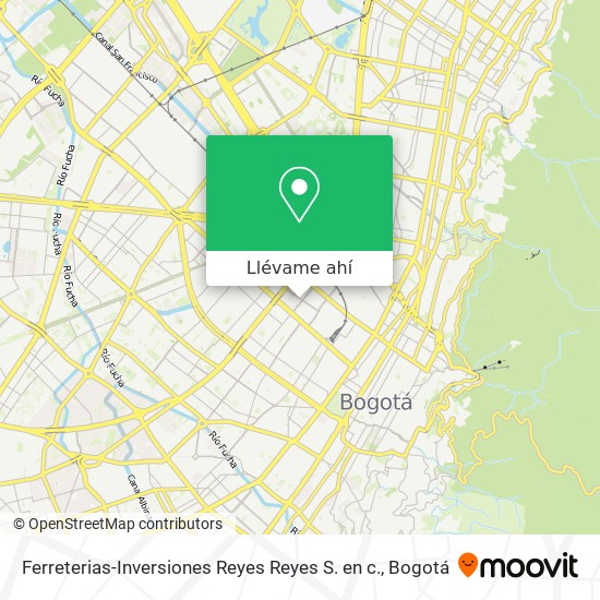 Mapa de Ferreterias-Inversiones Reyes Reyes S. en c.