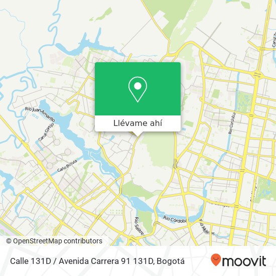 Mapa de Calle 131D / Avenida Carrera 91 131D