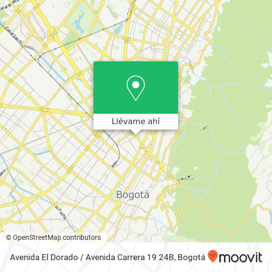 Mapa de Avenida El Dorado / Avenida Carrera 19 24B