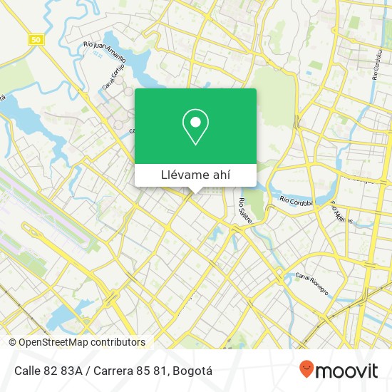 Mapa de Calle 82 83A / Carrera 85 81