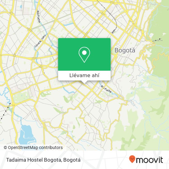 Mapa de Tadaima Hostel Bogota