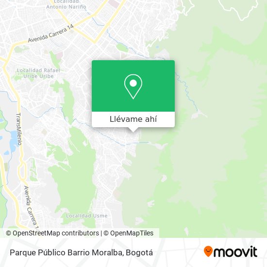 Mapa de Parque Público Barrio Moralba