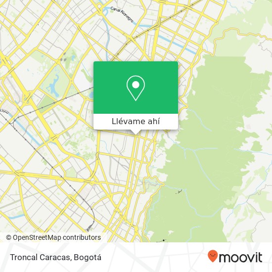 Mapa de Troncal Caracas