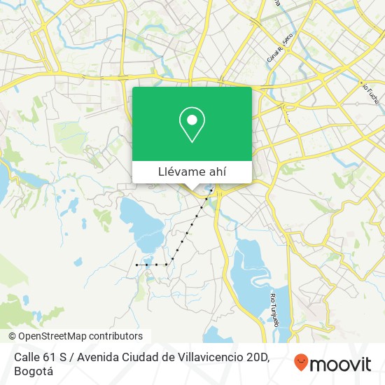 Mapa de Calle 61 S / Avenida Ciudad de Villavicencio 20D