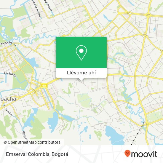 Mapa de Emserval Colombia