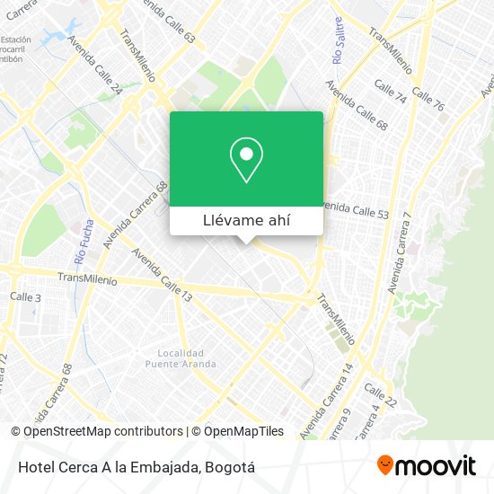 Mapa de Hotel Cerca A la Embajada