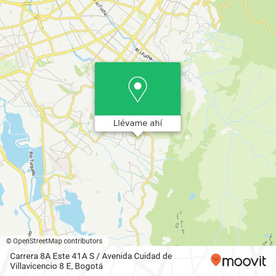 Mapa de Carrera 8A Este 41A S / Avenida Cuidad de Villavicencio 8 E