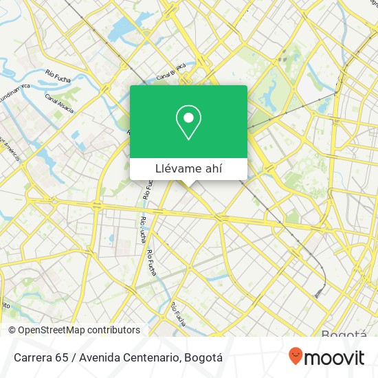 Mapa de Carrera 65 / Avenida Centenario
